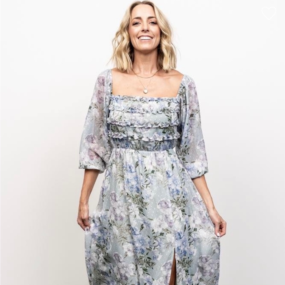 Baltic Born Florence Maxi dress in sage floral